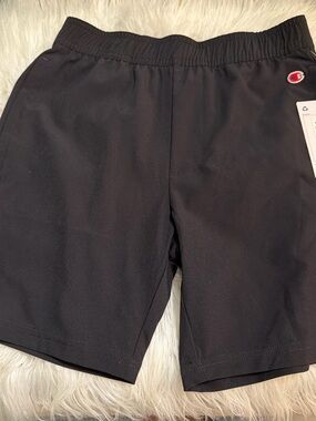 Champion kids  Black Athletic Shorts with Small Logo size (8) Small